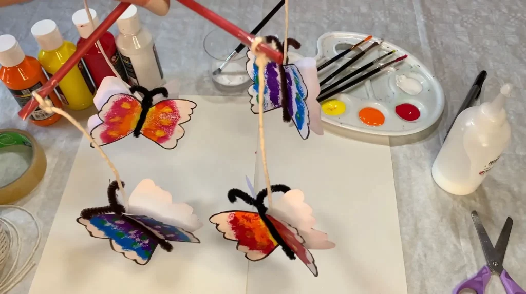 How to make a butterfly mobile 7